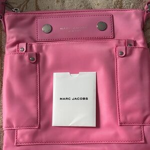 Marc Jacobs bubblegum pink Nylon Crossbody with Front Pockets Brand new